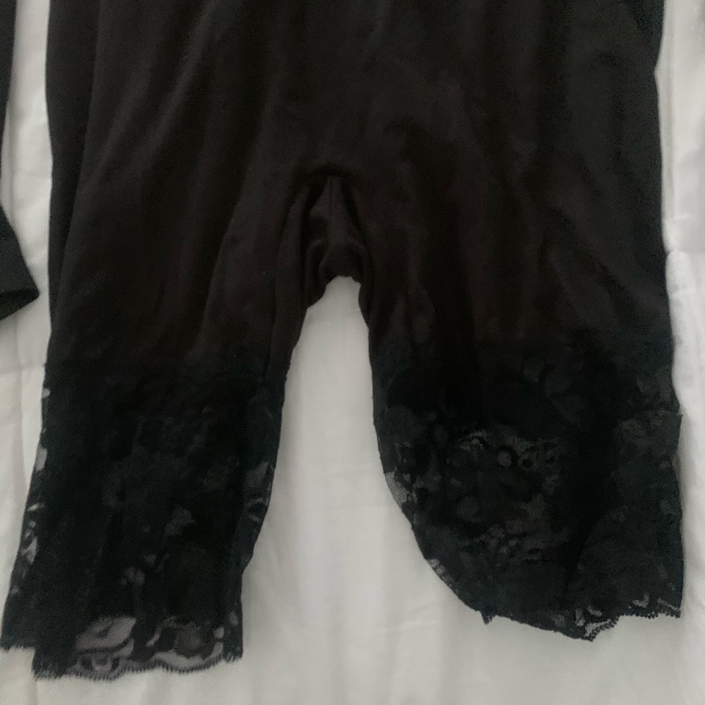 black lace leg romper